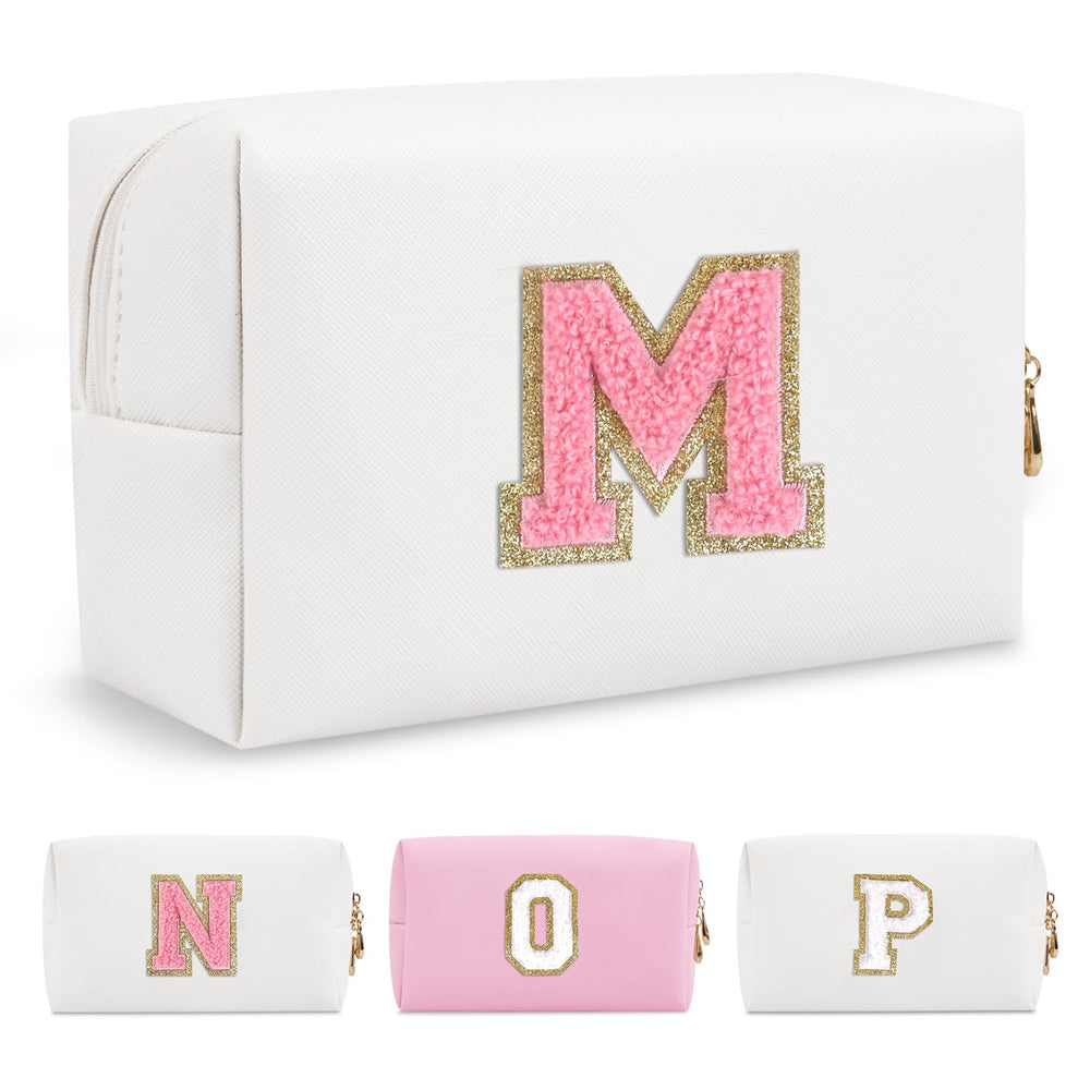 Chaogreat bolso de maquillaje con inicial A-Z, organizado y personalizado para regalo especial.