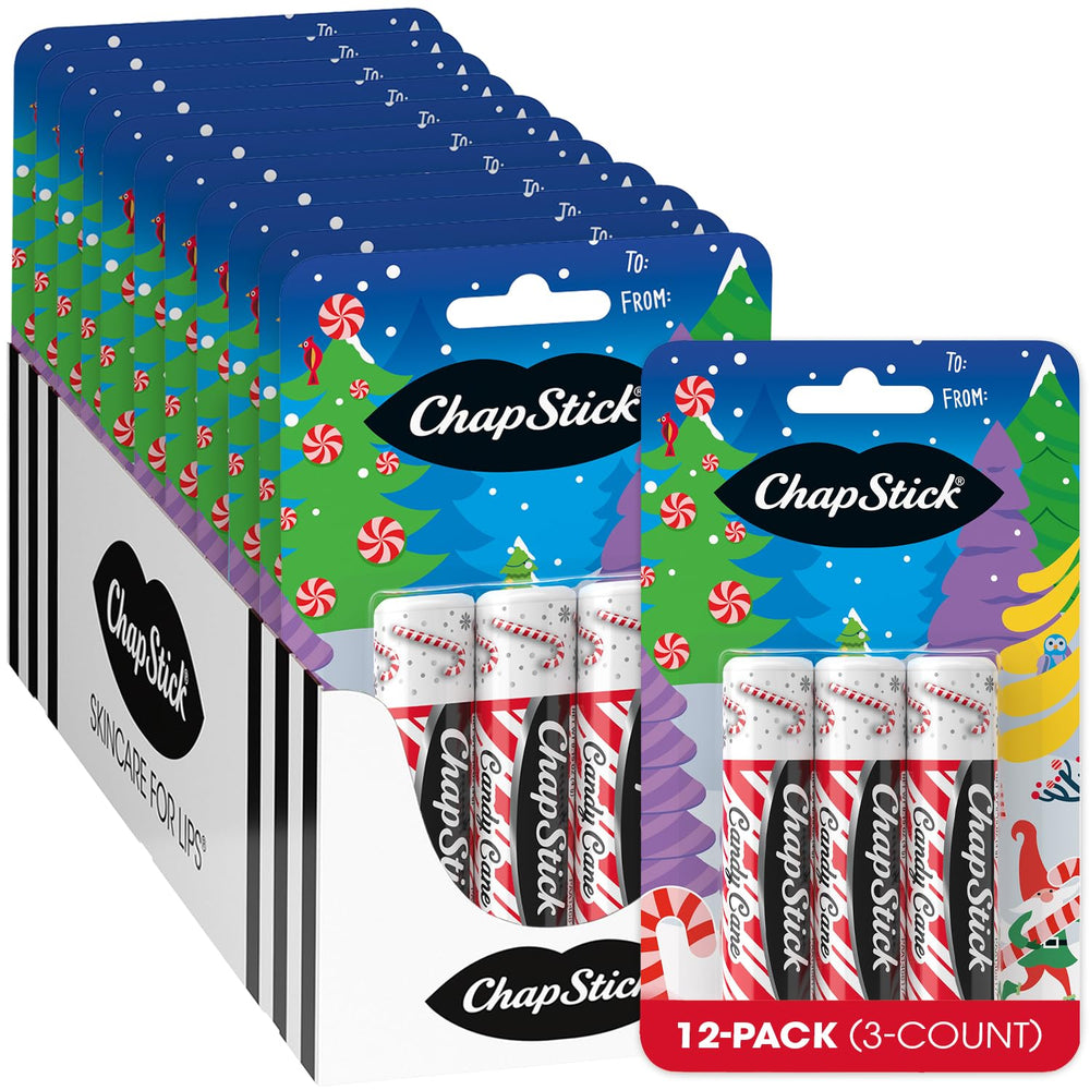 ChapStick bálsamo labial Bastón de caramelo, empaque práctico para llevar.