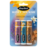 ChapStick bálsamo labial miel vainilla en tubo, hidratación suave y aroma reconfortante.
