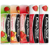 ChapStick balsamo labial fresa kiwi, hidratación duradera y aroma afrutado.