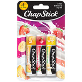 ChapStick bálsamo labial durazno crema, empaque de tres piezas para uso diario.
