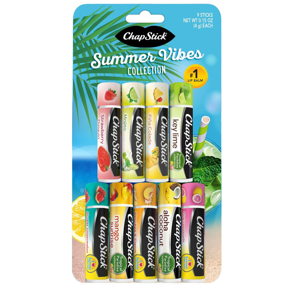 ChapStick Sabores Verano Paraiso Tropical: bálsamo suave para labios secos, ideal para playa