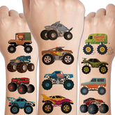 CHARLENT tatuajes camión monstruo para fiestas infantiles, resistentes al agua