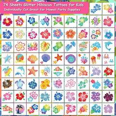 Tatuajes Hawái CHARLENT brillantes y resistentes para verano.