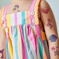 Tatuajes CHARLENT para fiestas de sirenas, decoración divertida.