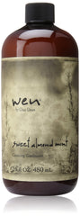 ChazDean Wen Cleansing Conditioner Sweet Almond Mint, botella frontal, cabello suave y manejable.