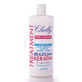 Chelly Superior Keratina: botella con aroma a chocolate para tratamiento profesional.