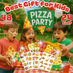 Aplicación rápida de tatuajes Cherisnowy pizza sin tijeras.