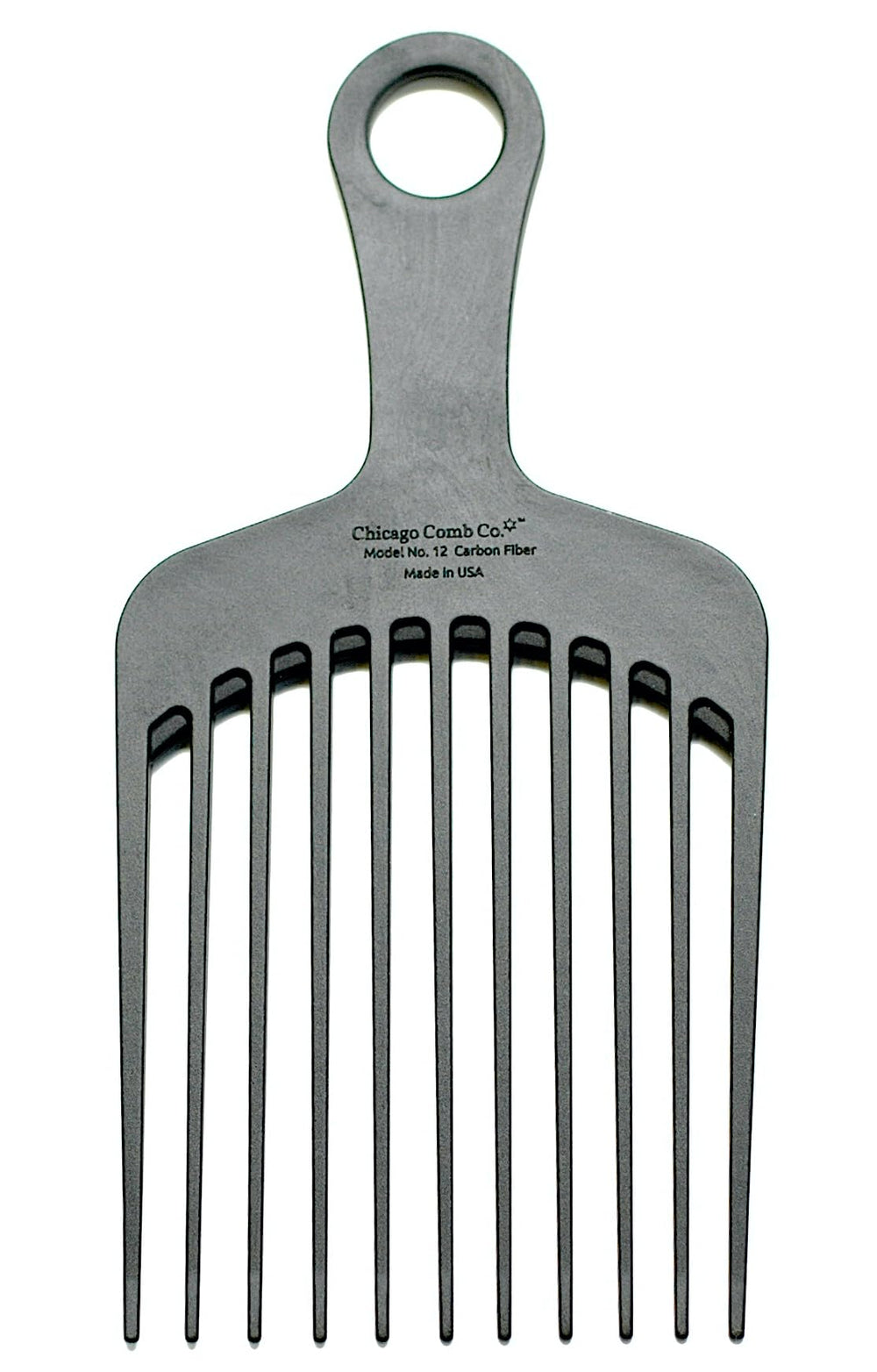 Chicago Comb Model 12: peine XL en fibra de carbono para peinar cabello largo sin esfuerzo.