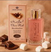 Choco Musk Marshmallow perfume bottle with luxurious chocolate-inspired design for elegant evening wear