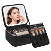 Chomeiu estuche maquillaje con espejo LED frontal para iluminación clara durante el retoque