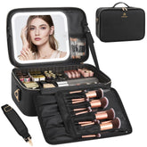 Chomeiu estuche maquillaje con espejo LED iluminado para retoques precisos.