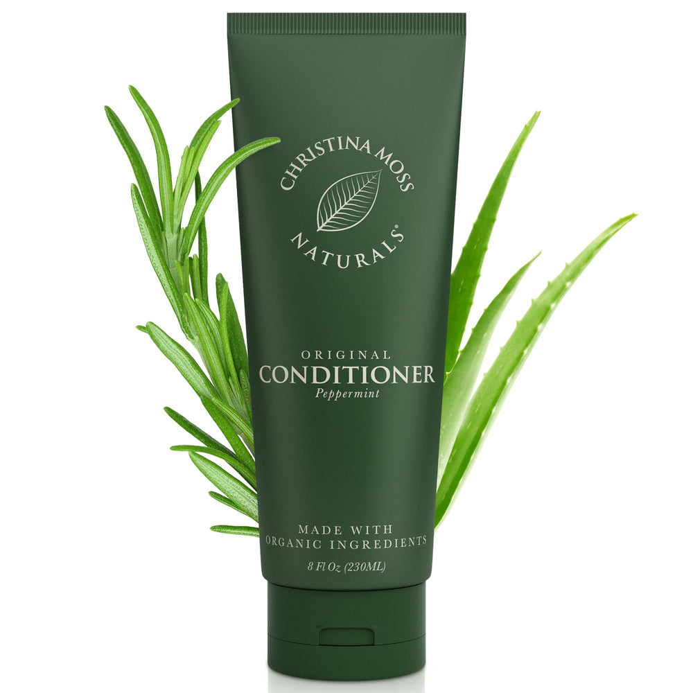 Conditionneur Christina Moss Naturals, bouteille élégante prête pour hydratation douce des cheveux