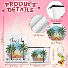 Bolsa de lona Florida de 38x34 cm, gran capacidad para artículos de viaje