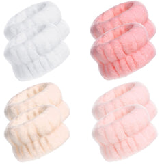 Chuangdi pulseras absorbentes para lavado de rostro rosa evitan derrames durante la limpieza.