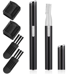 Chumia recortadora de cejas compacta, funciona con pilas para retoques en viaje.