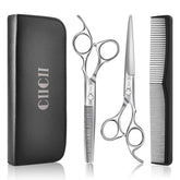 Tijeras CIICII para corte de pelo profesional, enfoque en 6-7 pulgadas, precisión.