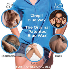 Cirepil Azul: textura gel suave para piel sensible durante la depilación.