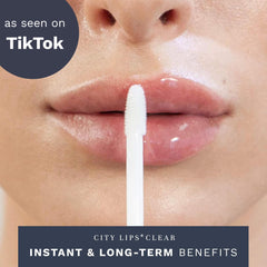 Texture brillante de City Lips Clear pour des lèvres lumineuses.