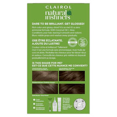 Kit completo Clairol Natural Instincts para aplicar color sin amoníaco.