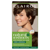 Clairol Natural Instincts 5A marrón frío medio, color natural y brillo.
