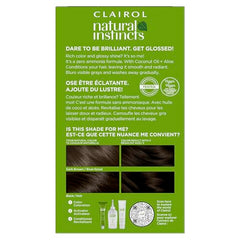 Clairol Natural Instincts Demi-Permenente, muestra la mezcla y activador para aplicación precisa.