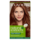 Clairol Natural Instincts demi permanente, tinto 6R rojo cobrizo claro para brillo suave.