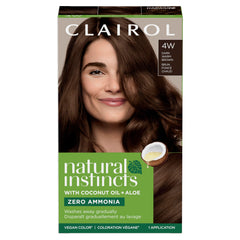 Clairol Natural Instincts 4W tinte crema: color profundo y duradero.