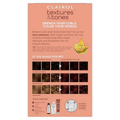 Aplicación suave de tinte Clairol Texturas y Tonos para cabellos texturizados.