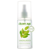 Clean Age sandalwood deodorant bottle front view highlighting aluminum-free formula for active teens