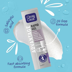 Clean & Clear Advantage gel: aplicación en la piel para reducir brotes