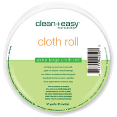 Clean + Easy rollo pano no tejido para depilación facial y corporal, cómodo y absorbente.