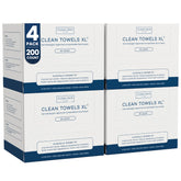 CLEAN SKIN CLUB Clean Towels XL: paquete de 200 toallitas faciales desechables para uso diario.