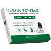 Clean Skin Club Clean Towels XL para piel sensible, ideal para viajes