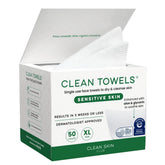 Clean Skin Club Clean Towels XL, textura ultra suave para piel sensible, ideal para uso diario.