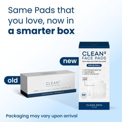 CLEAN SKIN CLUB Clean² Pads 2.0: borde nuevo para mayor durabilidad durante el uso diario.