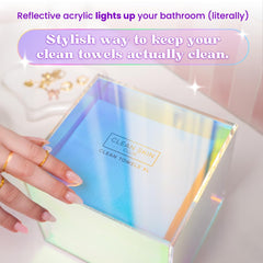 CLEAN SKIN CLUB Prism Box XL, design coloré rehaussant la déco de la salle de bains.