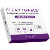Toallas faciales XL de Clean Skin Club para viaje, piel suave y radiante en cualquier lugar