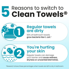 Toallitas desechables Clean Skin Club para llevar en el bolso y retoques