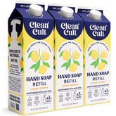 Cleancult jabón de manos líquido, botella con aroma a limón verbena, uso diario.