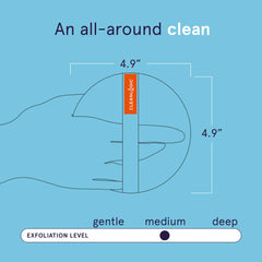 Cleanlogic Detoxify exfoliante carbón para ducha, textura dual para piel suave.