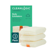 Cleanlogic exfoliante-cuerpo-algodon-organico para piel suave en la rutina diaria.