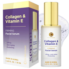 Clear Visage serum: botella frontal, ideal para hidratación diaria.