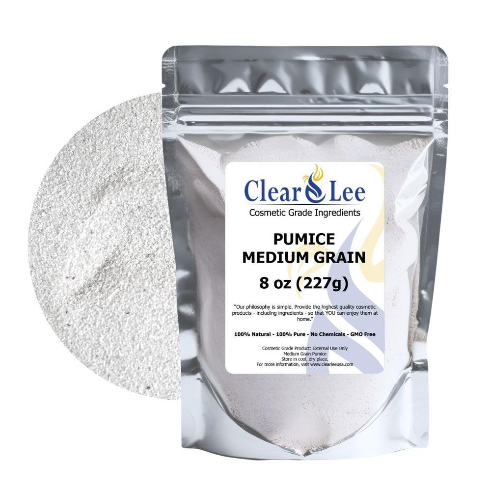 ClearLee Púmice cosmético en bolsa con cierre, exfoliación suave para piel seca