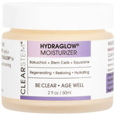 CLEARSTEM Hydraglow botella de crema facial que hidrata y apoya la barrera de la piel.