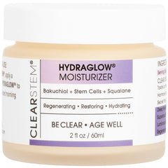 CLEARSTEM Hydraglow botella de crema facial que hidrata y apoya la barrera de la piel.