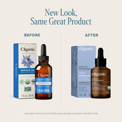 Cliganic Aceite de borraja para uso facial, hidrata sin grasa.