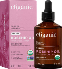 Cliganic aceite de rosa mosqueta puro para hidratar la piel