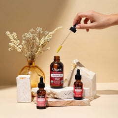 Cliganic Aceite de Semilla de Calabaza, aplicación sobre cabello, brillo natural y control del frizz.