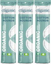 Cliganic algodón desmaquillante orgánico de 300 cuentas, ideal para desmaquillar con suavidad.
